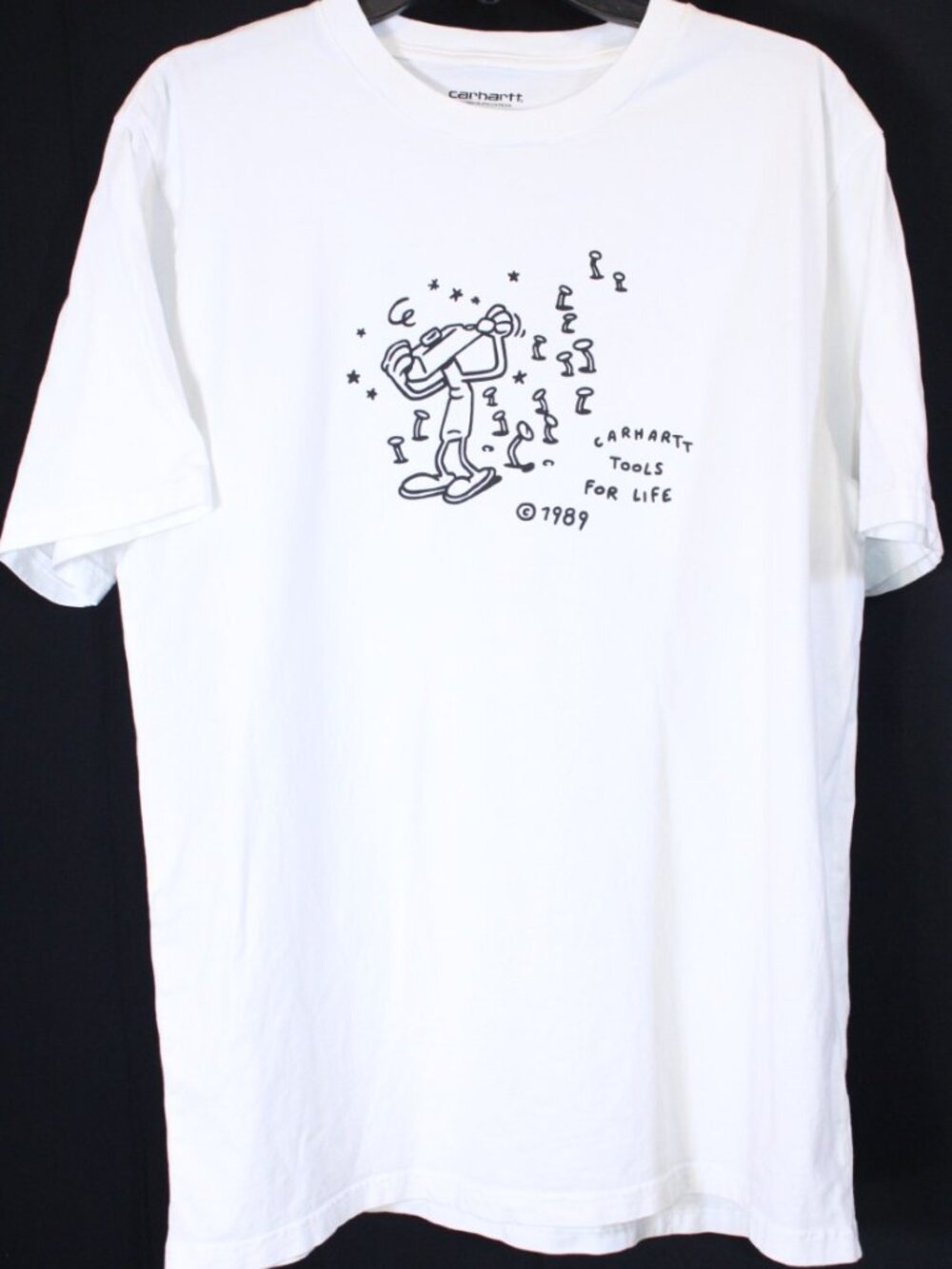 Carhartt T-Shirt Mens Size XL Tools for Life Short Sleeve White 1033262